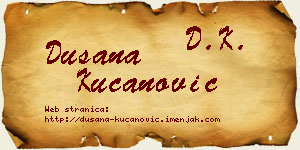 Dušana Kucanović vizit kartica